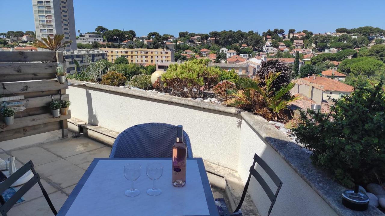 Grand Studio Terrasse De Standing, Pleine Vue Village Et Mer Карри-ле-Руэ Экстерьер фото